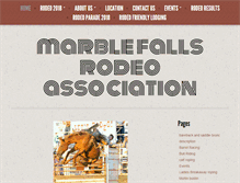 Tablet Screenshot of marblefallsrodeo.org